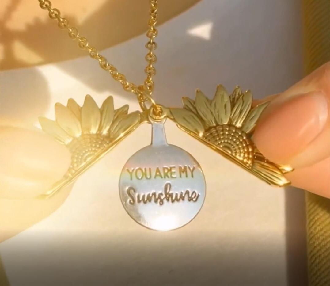 Collier Girasol "You Are My Sunshine" avec pochette de rangement