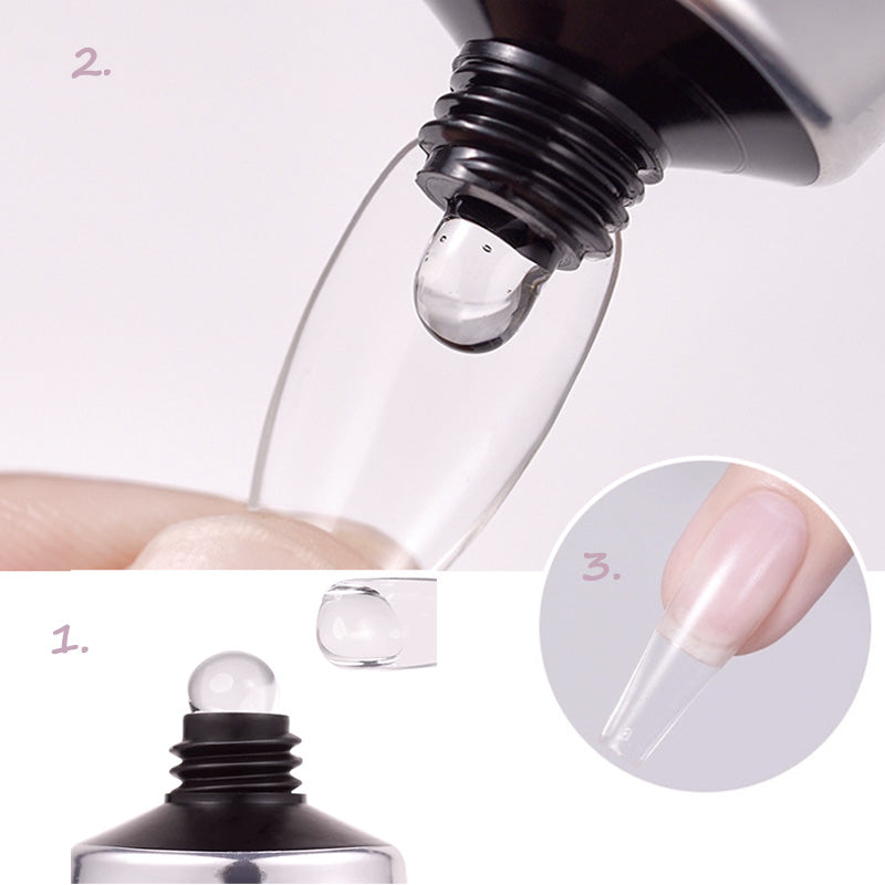 Kit Press-On-Nails (Gel Glue + UV Light + Nail Remover)