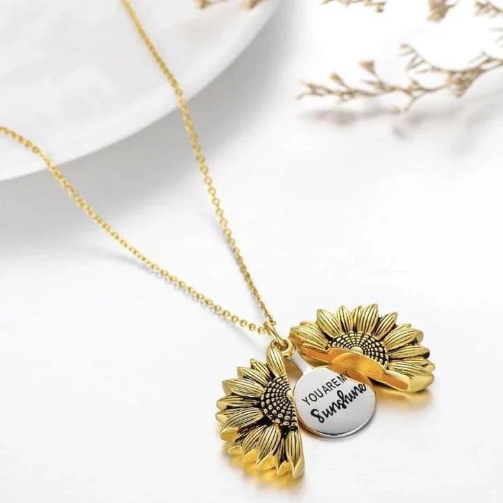 Collier Girasol "You Are My Sunshine" avec pochette de rangement