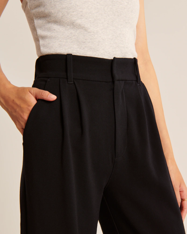 Pantalones anchos de vestir de cintura alta kilmargo