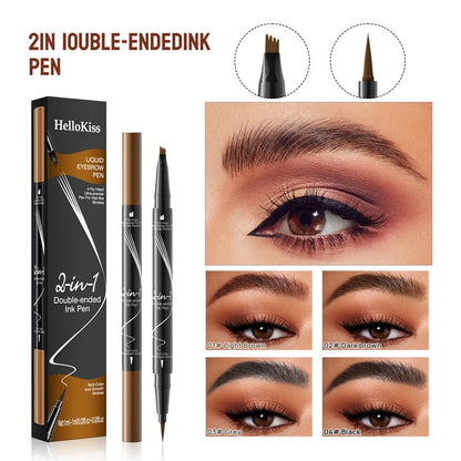 Stylo à sourcils 2-en-1, imperméable et durable