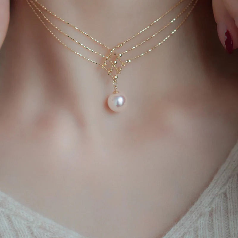 Superbe Collier à Pendentif en Perle