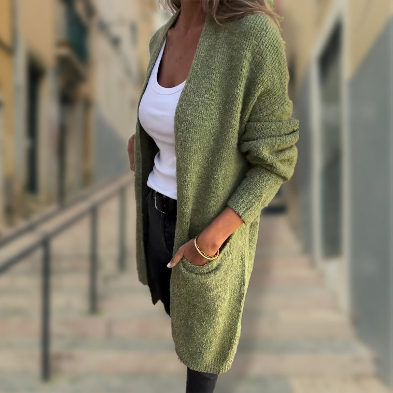 🥰Promotion saisonnière à très bas prix💞Pull décontracté à manches longues en tricot ouvert sur le devant pour femme