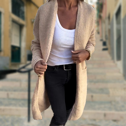 🥰Promotion saisonnière à très bas prix💞Pull décontracté à manches longues en tricot ouvert sur le devant pour femme