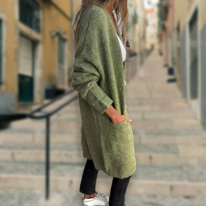 🥰Promotion saisonnière à très bas prix💞Pull décontracté à manches longues en tricot ouvert sur le devant pour femme