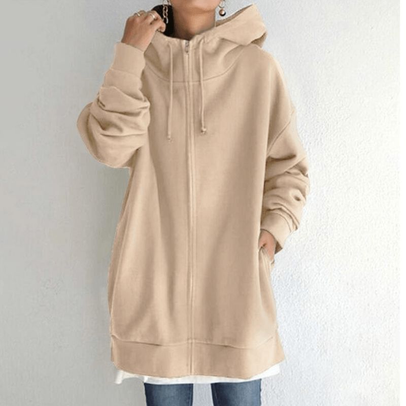 Sweat à capuche zippé automne/hiver pour femmes avec capuche-Livraison gratuite pour 2 pièces