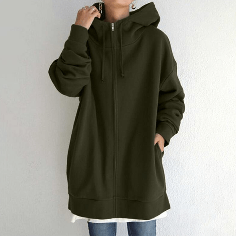 Sweat à capuche zippé automne/hiver pour femmes avec capuche-Livraison gratuite pour 2 pièces