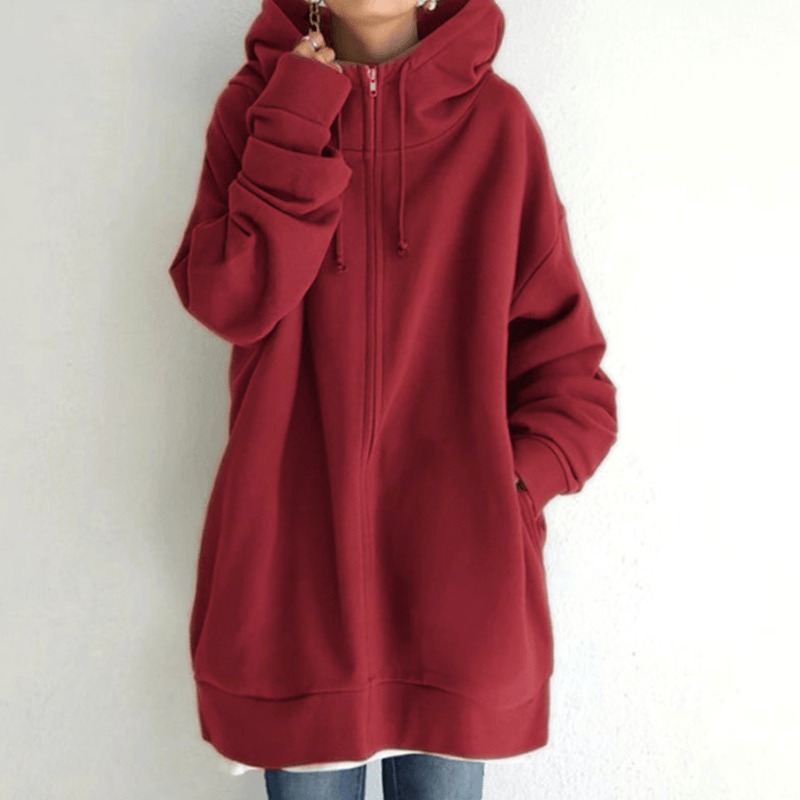 Sweat à capuche zippé automne/hiver pour femmes avec capuche-Livraison gratuite pour 2 pièces