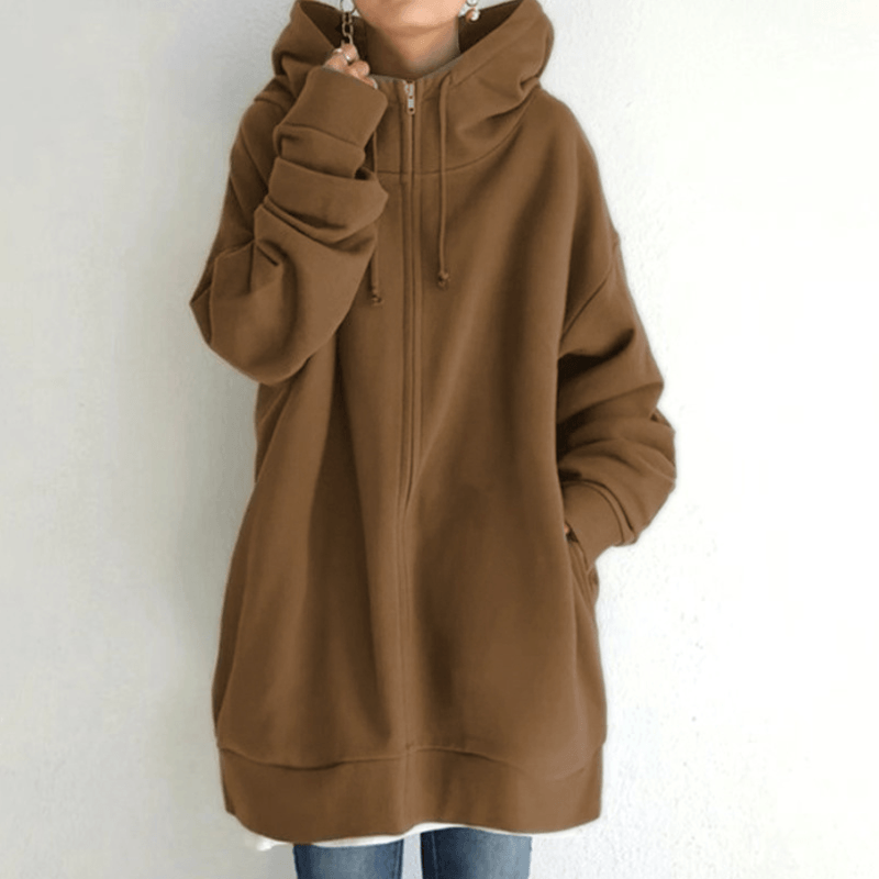 Sweat à capuche zippé automne/hiver pour femmes avec capuche-Livraison gratuite pour 2 pièces