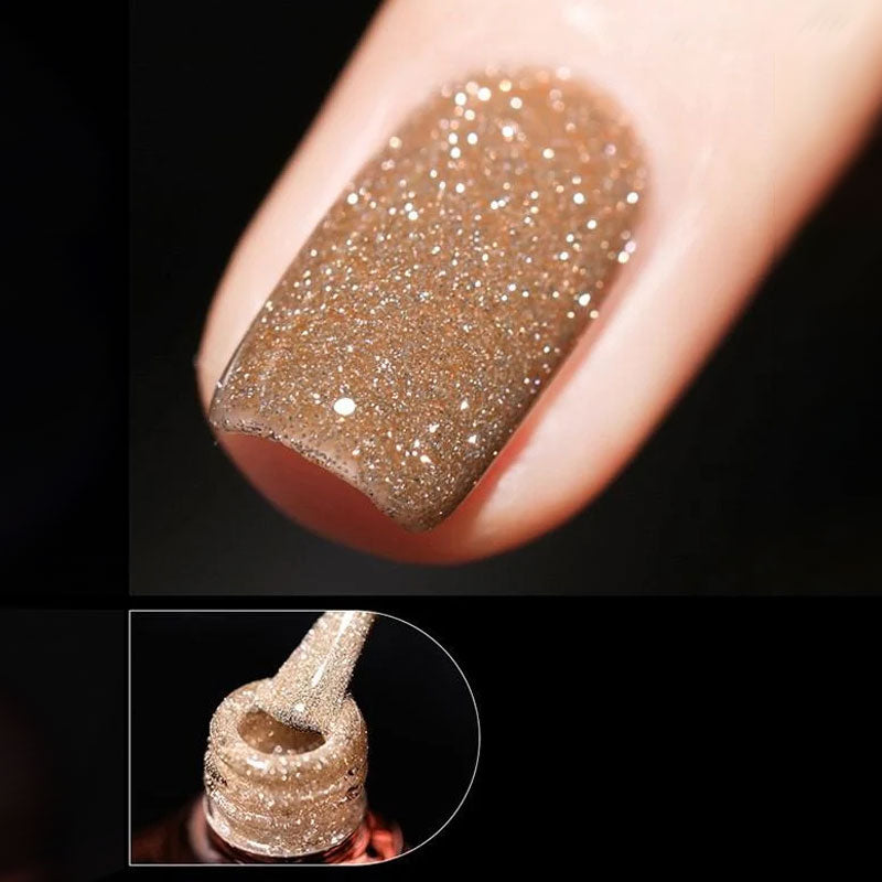 Vernis à ongles en gel pailleté à haute densité