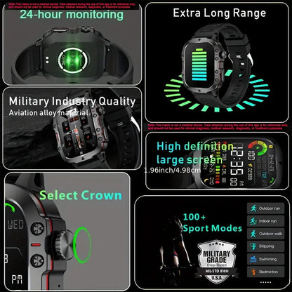 Montre Intelligente Robuste pour l'Extérieur - 100+ Modes Sportifs