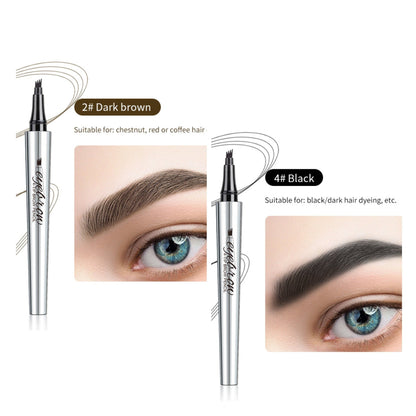 🔥Achetez 1 obtenez 1 Gratuitement🔥-Stylo à Sourcils Microblading 3D étanche à 4 Pointes de fourche pour tatouage