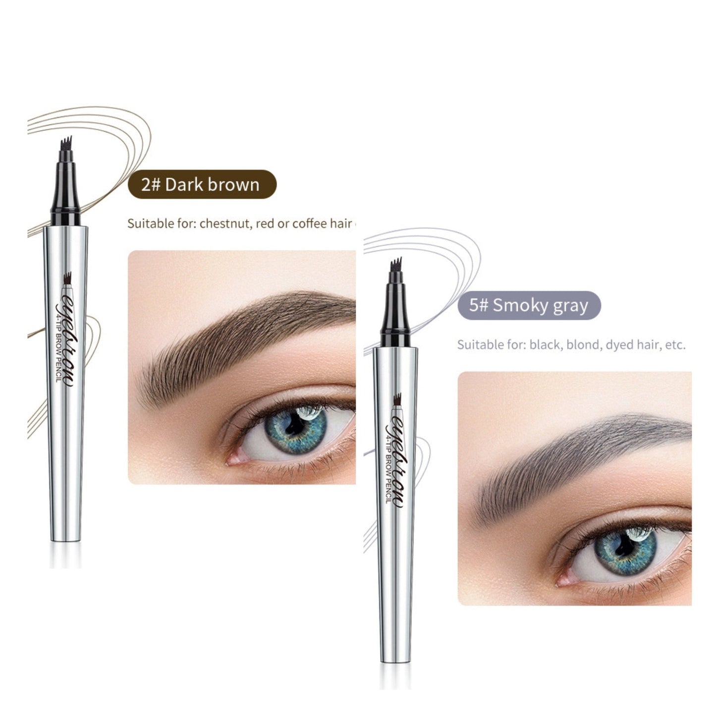 🔥Achetez 1 obtenez 1 Gratuitement🔥-Stylo à Sourcils Microblading 3D étanche à 4 Pointes de fourche pour tatouage