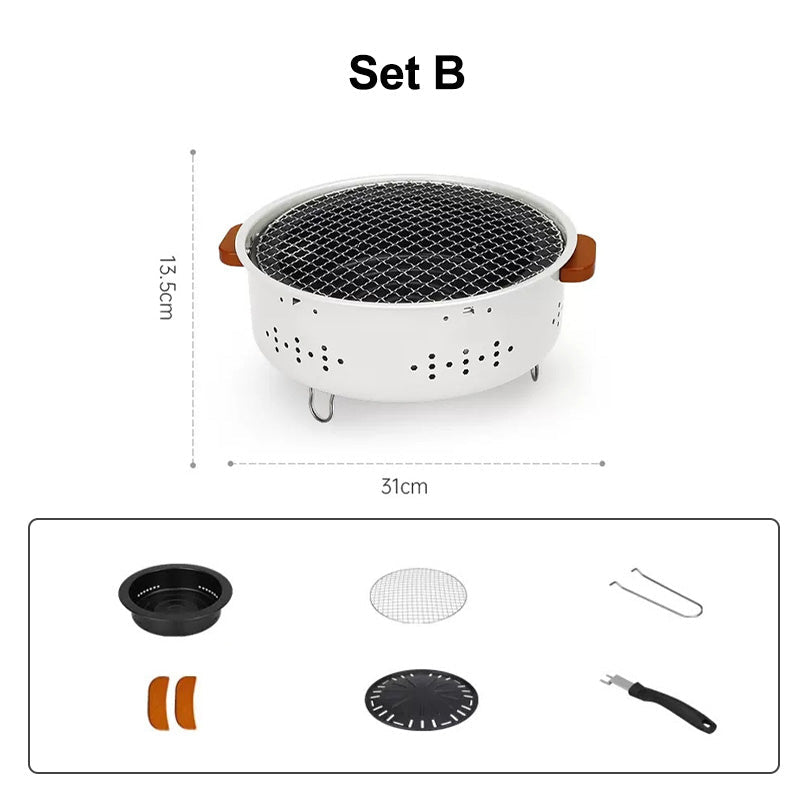 3 en 1 Grill de Camping Portable en Plein Air