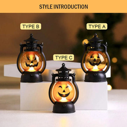 🎃👻RoseLanterne de citrouille d'Halloween portable fonctionnant avec des piles