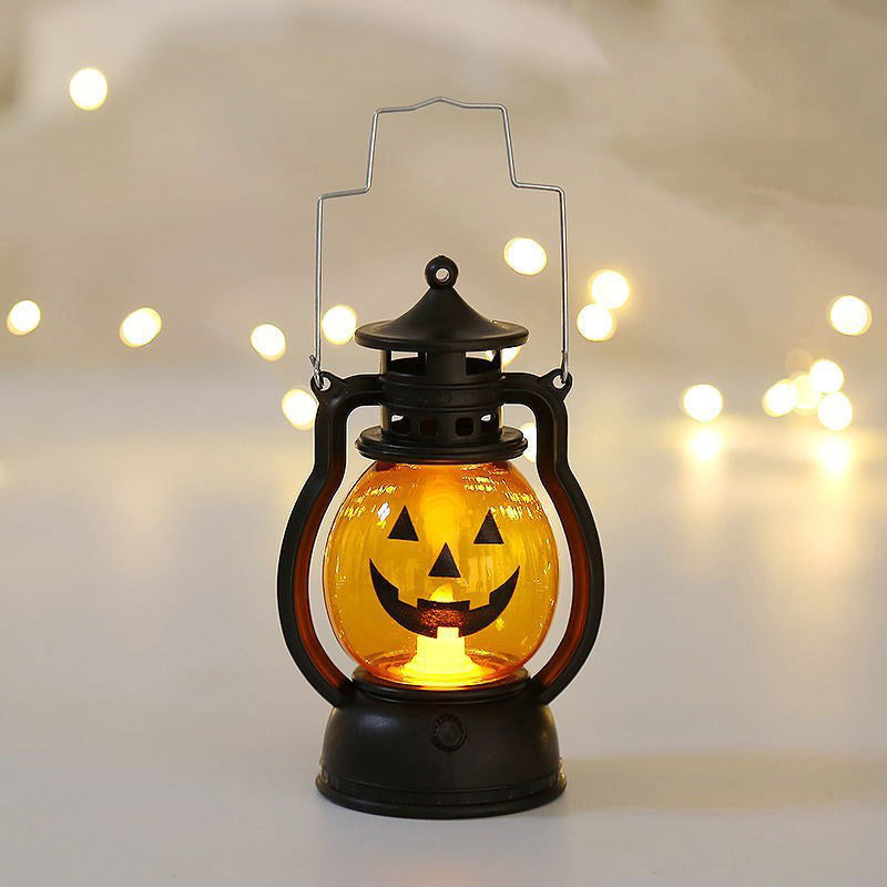 🎃👻RoseLanterne de citrouille d'Halloween portable fonctionnant avec des piles