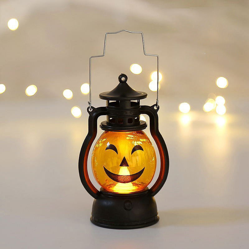 🎃👻RoseLanterne de citrouille d'Halloween portable fonctionnant avec des piles