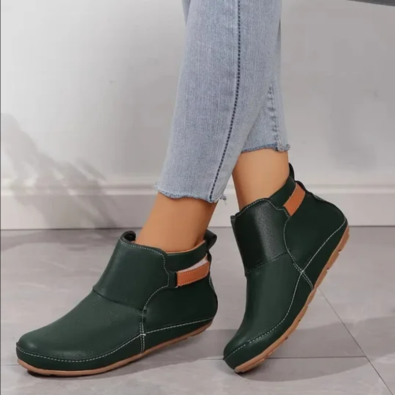 Bottines confortables à enfiler pour femmes à large largeur