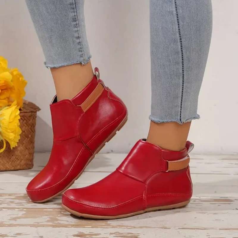 Bottines confortables à enfiler pour femmes à large largeur