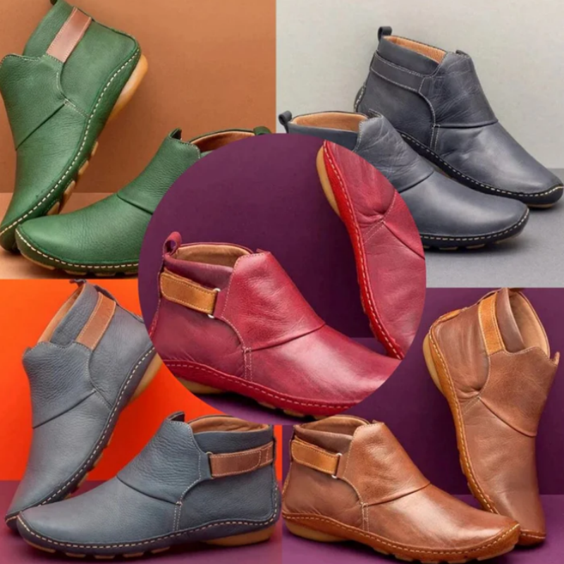 Bottines confortables à enfiler pour femmes à large largeur