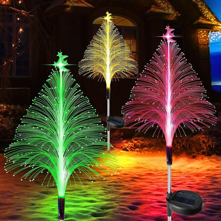 Ornements de Noël à énergie solaire 7 couleurs changeantes Cadeau de Noël