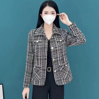 Blazer Femme Imprimé Pied-de-Poule