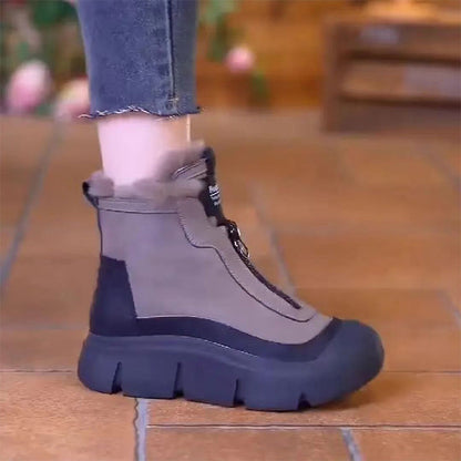 Bottes de neige imperméables et chaudes à fermeture éclair pour femmes