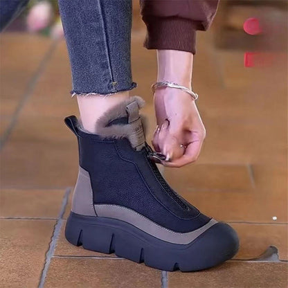 Bottes de neige imperméables et chaudes à fermeture éclair pour femmes